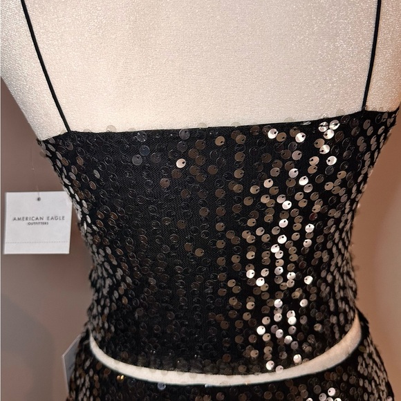 NWT black sequin tank top from American Eagle outfitters - Picture 7 of 8